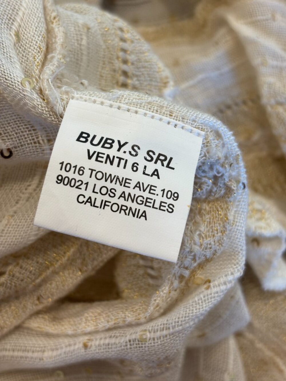 Buby.S Dreamy Woven Tassel Tunic | Ivory/Cream | Size Small | New with Tags - Picture 5 of 6